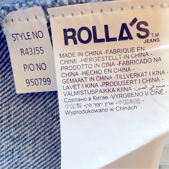 ROLLA'S Kate Baggy Mid Rise Wide Leg Blue Jeans Womens Size 29 New With Tags - Picture 14 of 15